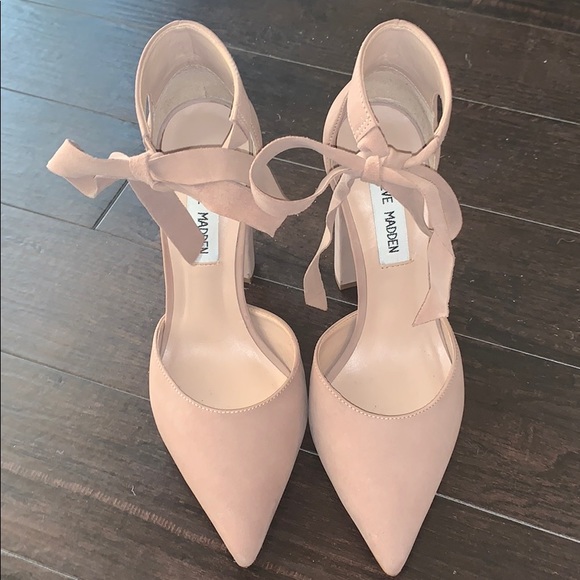 steve madden nude block heels